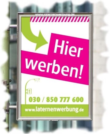 Laternenwerbung 2025 in Deutschland